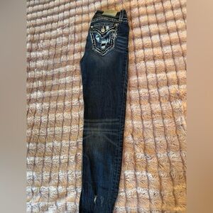Miss Me Distressed Blue Skinny Jeans